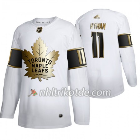 Toronto Maple Leafs Trikot Zach Hyman 11 Adidas 2019-2020 Golden Edition Weiß Authentic - Herren